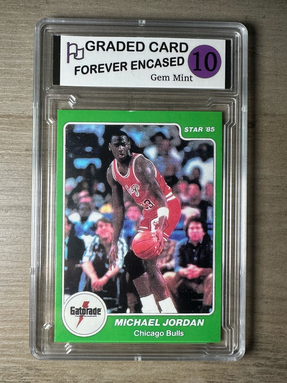 Michael Jordan Gem Mint 10 1985 Star Gatorade #7 Novelty Basketball Card. Bulls.